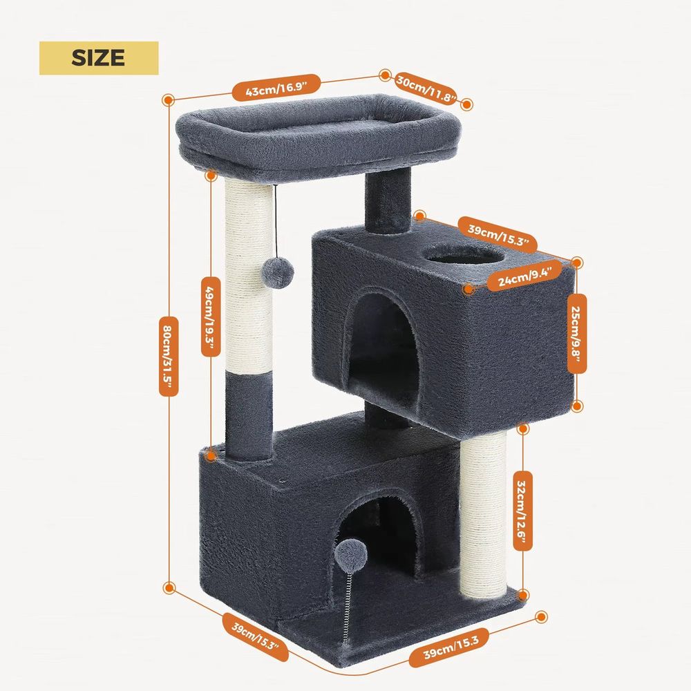 Cat Tree for Large Cats with 2 Condos & Perch — image 5